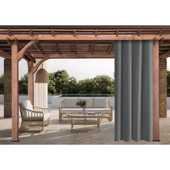 Pergola Venkovní zahradní závěs s tunýlkem JAMAICA color 23 šedá, různé rozměry (cena za 1 kus) + dárek úvaz MyBestHome Rozměr: 155x240 cm