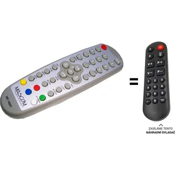 Dálkový ovladač Mascom DVBT MC1400T MC-1400T náhradní dálkový ovladač pro seniory.