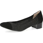 Dámské perforované lodičky 9-22502-42-019 Caprice černé Barva: black comb, Velikost: 38,5