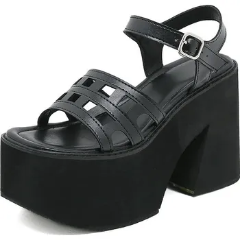 Dámské sandále Dámské sandály s průstřihy Barva: Černá, Velikost: 42