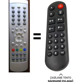 Dálkový ovladač Sencor STV 21S18FLAT náhradní dálkový ovladač pro seniory.