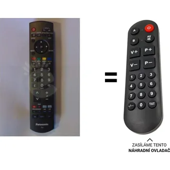 Dálkový ovladač Panasonic EUR7737Z50 náhradní dálkový ovladač pro seniory
