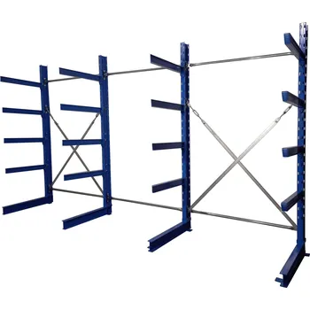 Dílenský regál Regalydoskladu Konzolový regál L: 4500mm, 1200kg na patro, 0+4