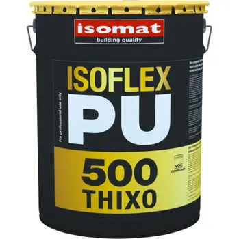 ISOMAT ISOFLEX-PU 500 THIXO Jednosložková tixotropní polyuretanová tekutá hydroizolační membrána pro ploché střechy, bílá, 6 kg