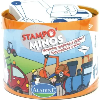 Hračka Aladine Dětská razítka s příběhem 10 ks - Stroje