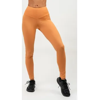 Dámské legíny NEBBIA Legíny se síťkou s vysokým pasem PERFORMANCE oranžová S