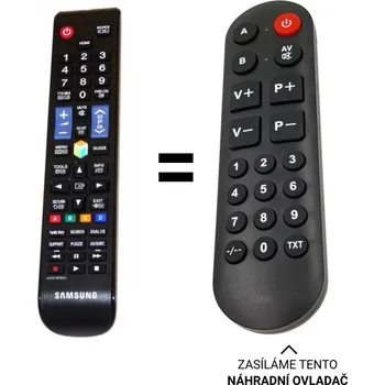 Dálkový ovladač Samsung UE40EH5450WXXH náhradní dálkový ovladač pro seniory.