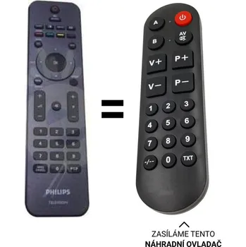Philips 996520033720 = 242254901833 = 996510014606 náhradní dálkový ovladač pro seniory.