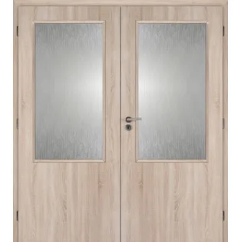 Interiérové dveře Vnitřní dveře folie 145 cm DOORNITE sklo 2/3 dvoukřídlé