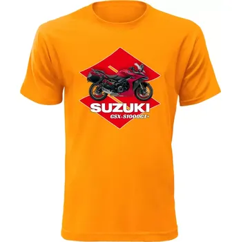 Pánské tričko s motorkou Suzuki GSX-S1000GT+ oranžové