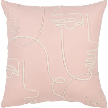 Polštář Růžový polštář J-line Stracto 45 x 45 cm