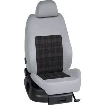 Potah sedadla Autopotahy Seat LEON / od r.2013->, 4 dveře, KOMFORT > OR 0408 (OR 0408 / Světle šedý bok)