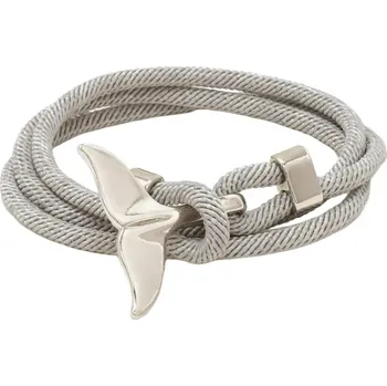 Náramek Náramek Velrybí ploutev Stříbrná B0471, Barva šedá