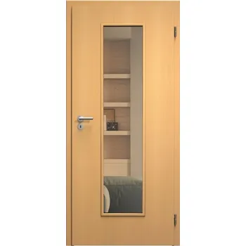 Interiérové dveře SAPELI ELEGANT KOMFORT M55 - DÝHA - OTOČNÉ DVEŘE VČ. ZÁRUBNĚ - BUK Průchozí šířka (cm): 80, Průchozí výška (cm): 197, Typ skla: Planibel bronz