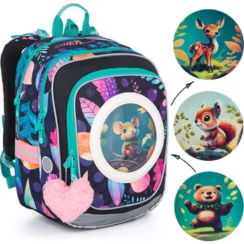 Školní batoh Lehký batoh Lesní zvířátka Topgal ENDY 24005