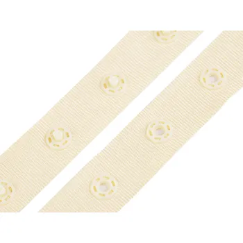 Zapínání na body šíře 18 mm, barva 6 krémová nejsvět.