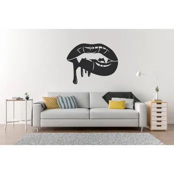 Samolepící dekorace Lepy.cz Samolepka na zeď Rty Velikost (šířka x výška): 85x67cm, Barevná varianta: Bílá