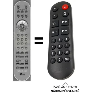 LG 6710T00008B = AKB30377804 náhradní dálkový ovladač pro seniory.