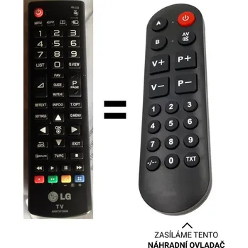 Dálkový ovladač LG AKB73715639 náhradní dálkový ovladač pro seniory