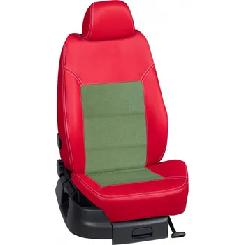 Potah sedadla Autopotahy Honda CITY / od r.2003-> , 4 dveře, KOŽENKA > OR 0419 (OR 0419 / Červený koženkový bok)