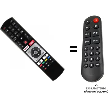 Dálkový ovladač Telefunken RC4318 náhradní dálkový ovladač pro seniory