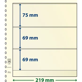 Sběratelství Lindner 802307 - 3 kapsy (69 mm) Velikost balení: 10 ks