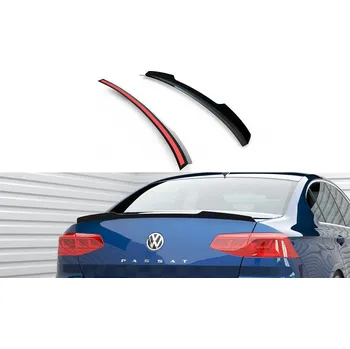 Tuning Prodloužení spoileru Volkswagen Passat Sedan R-Line Mk8 černý lesklý plast