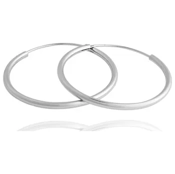 Náušnice Stříbrné náušnice kruhy hladké STNAU1717F