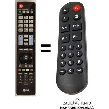 Dálkový ovladač LG AKB72914235 náhradní dálkový ovladač pro seniory