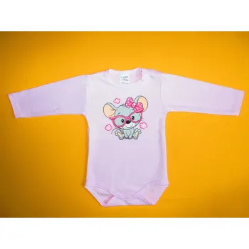 Kojenecký body Arex, ČR Body dlouhý rukáv s obrázkem NOVÁ KOLEKCE Barva: světlerůžová+šedá, Velikost: 80