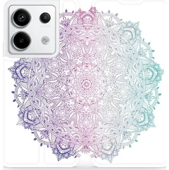 Pouzdro na mobilní telefon Flipové pouzdro Mobiwear - Xiaomi Redmi Note 13 Pro 5G / Poco X6 5G - M008S Mandala (Knížkové flip pouzdro, obal, kryt na mobil Xiaomi Redmi Note 13 Pro 5G / Poco X6 5G - M008S Mandala, materiál Umělá kůže + TPU - ochrana 360°, stojánek, silikonová vaničk