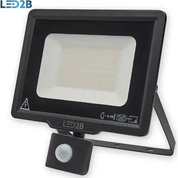 LED reflektor 50W s detektorem pohybu 4000K černý