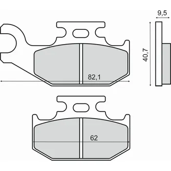 Brzdová destička Brzdové destičky RMS 225102890 organické