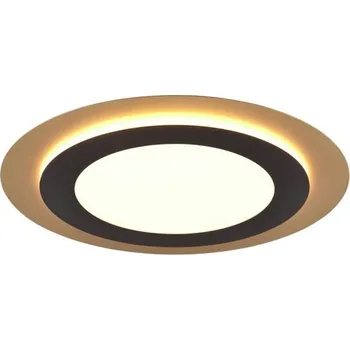 Trio 641519280 LED přisazené stropní svítidlo Morgan 1x42W | 5600lm | 2700-6000K | IP20 - nastavitelná barva světla ve stupních + plynulé nastavení barvy světla, integrovaný stmívač, funkce pamětí, noční režim, dálkové ovládání, časový spínač, černá/zlatá