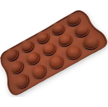 Forma na pečení Caketools Kuličky silikonová forma na pralinky 21 x 11 x 2,5 cm hnědá