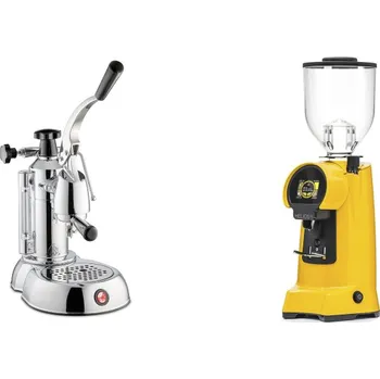 Kávovar La Pavoni Stradivari Lusso + Eureka Helios 65, yellow