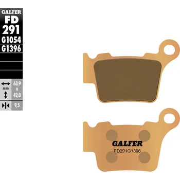 Brzdová destička GALFER brzdové destičky KH368 sintrované barva zlatá OFF ROAD (GALFER brzdové destičky KH368 sintrované barva zlatá OFF ROAD)