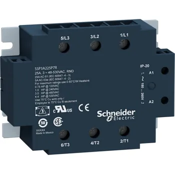Stykač SCHNEIDER ELECTRIC SCHNEIDER Relé SSR 3.fáz 530VAC 50A 230VAC SSP3A250P7T