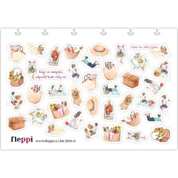 Diář Fleppi Samolepky - obrázkové aršíky Piknik