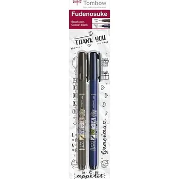 Tombow Fudenosuke Brush Pen - sada 2 ks