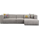 Hanah Home Rohová pohovka BEYZA pravá světle šedá