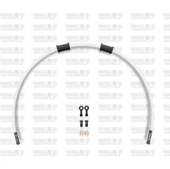 Hadice přední brzdy sada Venhill POWERHOSEPLUS YAM-6012FB-WT (1 hadice v sadě) bílé hadice, černé koncovky