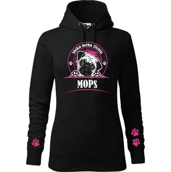 Dámská mikina STRIKER Dámská mikina Mops Barva: Černá, Velikost: XXL