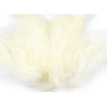 Svatební dekorace Svatba-eshop Dekorační peří vanilla ivory 20 ks - ozdobná peříčka