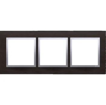 vypínač Rámeček trojnásobný kovový Simon 54 nature inox yin