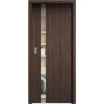 Stavební výplň SAPELI HARMONIE KOMFORT M83 - CPL LAMINÁT - POSUVNÉ DVEŘE VČ. ZÁRUBNĚ - ořech Průchozí šířka (cm): 60, Průchozí výška (cm): 197, Typ skla: Čiré sklo