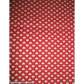 LÁTKA - LÁTKY srdíčka na červené malá