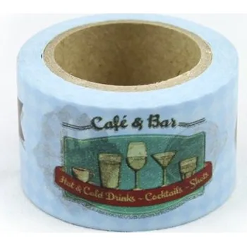 Lepicí páska SMT Creatoys Washi páska - 30mm x10 m - Café a bar