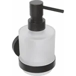 SAPHO X-ROUND BLACK dávkovač mýdla MINI, mléčné sklo, 200ml, černá (XR103B)