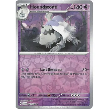 Společenská hra Pokémon karta Houndstone 043/091 Reverse Holo - Paldean Fates